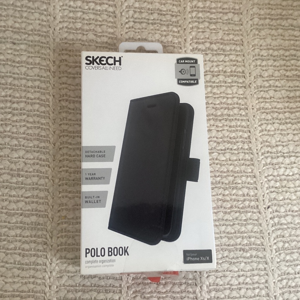 NIB SKECH POLO BOOK for iPhone XS/X black - X/XS total organization